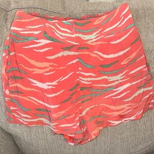 Emily McCarty Stylish Coral Patterned Women's Shorts